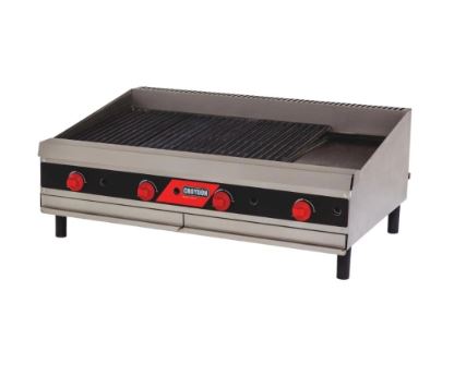 CHAR BROILER PEDRA GAS GLP CCP4 100CM CROYDON 44000BTU