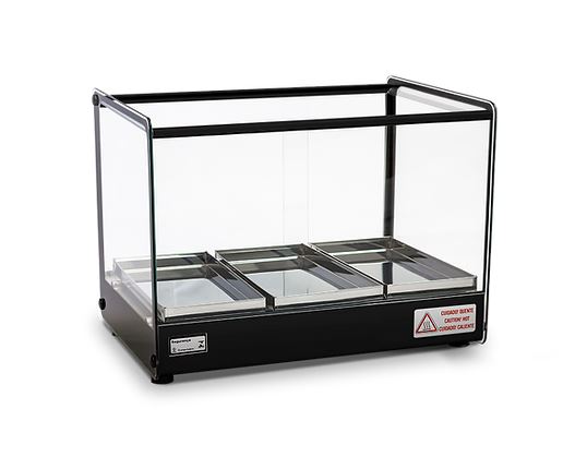 ESTUFA PARA SALGADOS EVR BP 3 BANDEJAS 127V COM O PERFIL PRETO - TITÃ