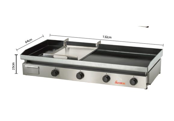 CHAPA BIFETEIRA GAS PROFISSIONAL BGM 130G GOURMETEC