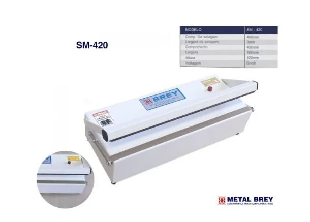 SM-420 Seladora de Mesa Metal Brey