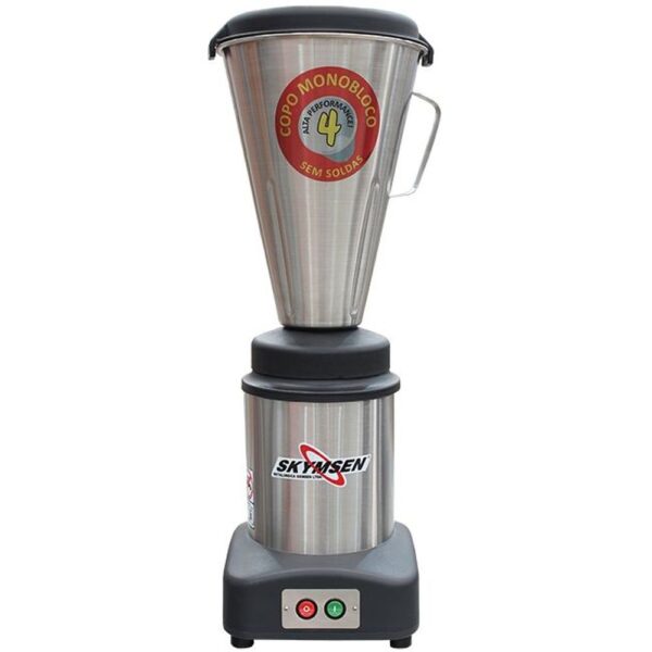 LIQUIDIFICADOR INDUSTRIAL SKYMSEN TA-04MB-N 127V ALTA ROTAÇÃO COPO MONOBLOCO 4 LITROS
